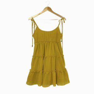 Forever 21 Yellow Peasant Dress